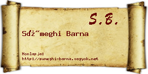 Sümeghi Barna névjegykártya
