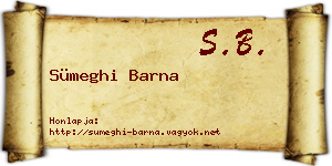 Sümeghi Barna névjegykártya
